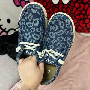 Ariat Kids Blue and White Moccasins